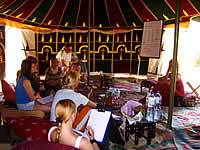 Conference room: a tent from nomads in Morocco